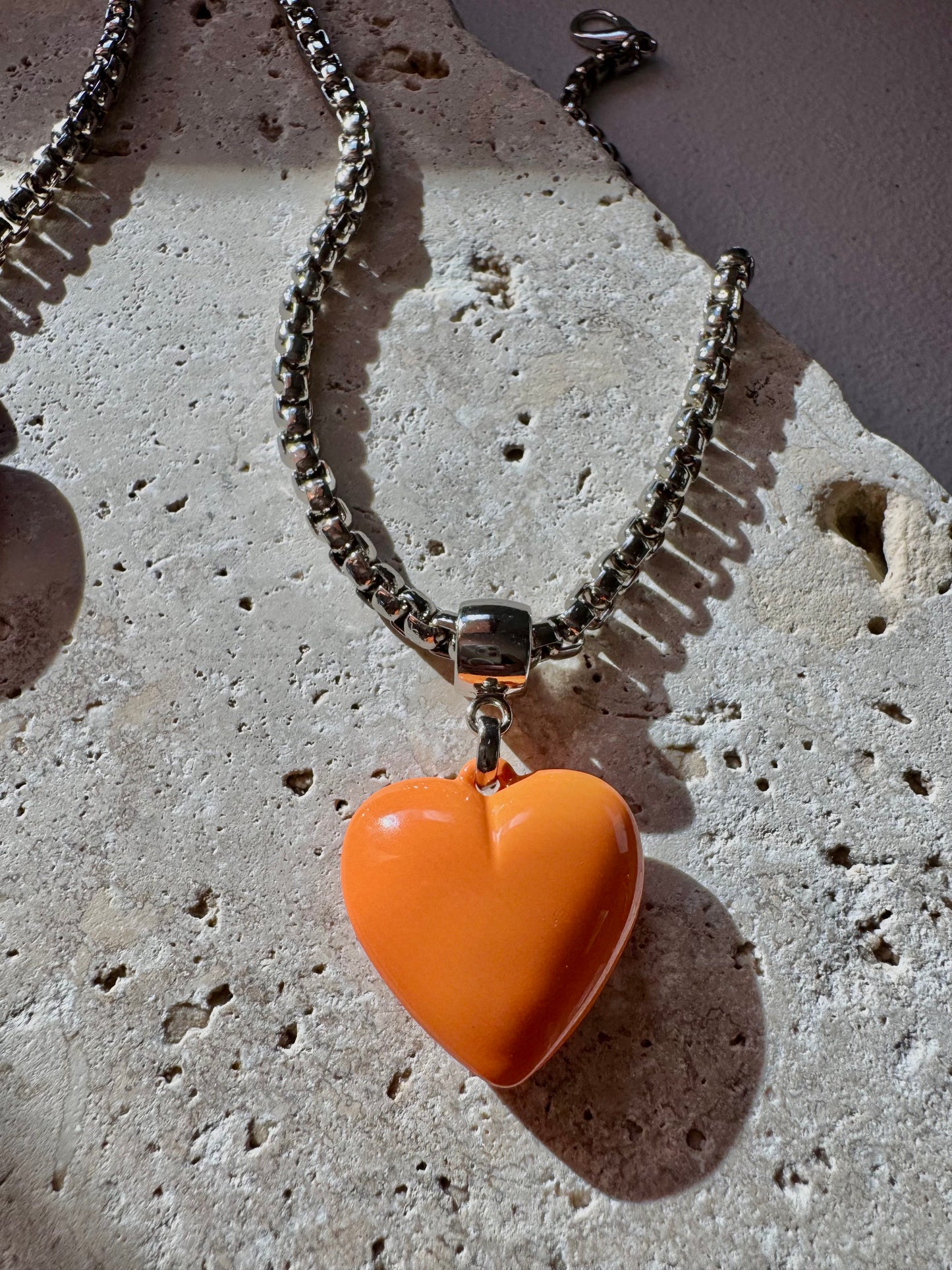 Enamel Heart Necklace