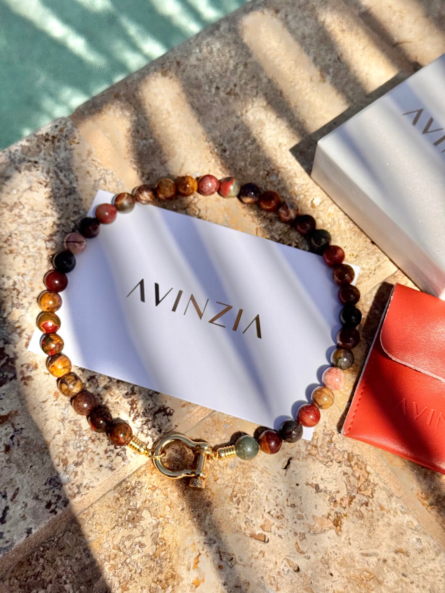 10mm Jasper Picasso Necklace