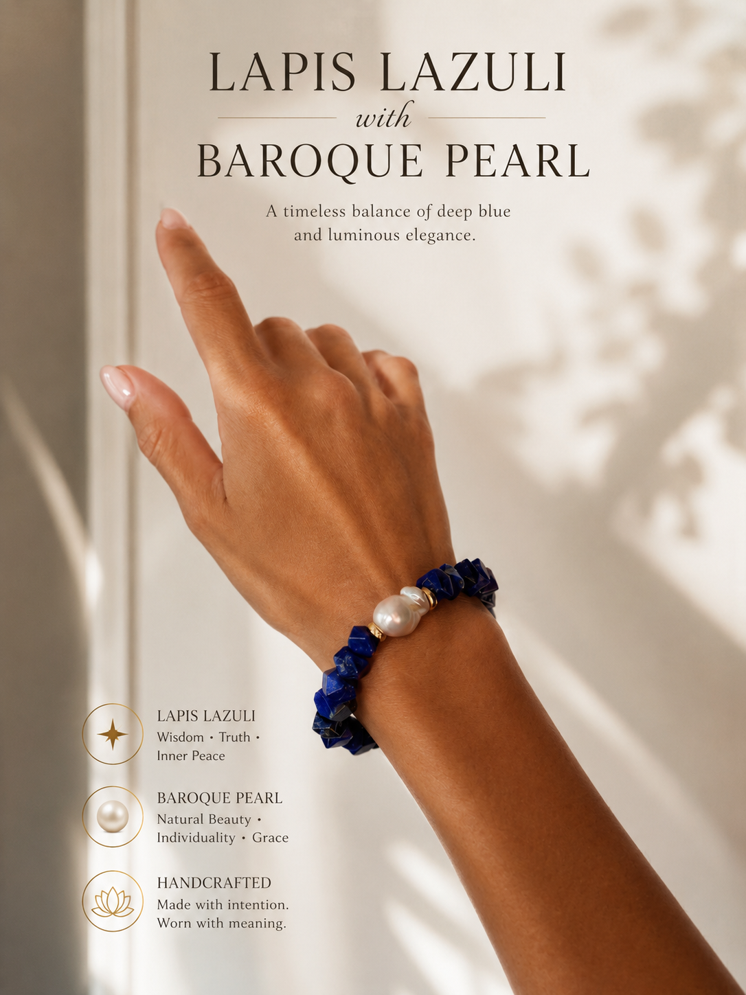 Nugget Gemstone & Baroque Pearl Bracelet