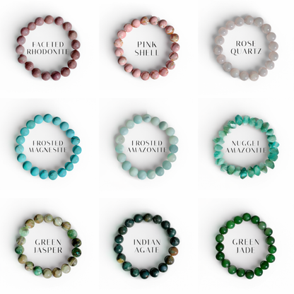 Natural stone bead bracelets for stacking – AVINZIA