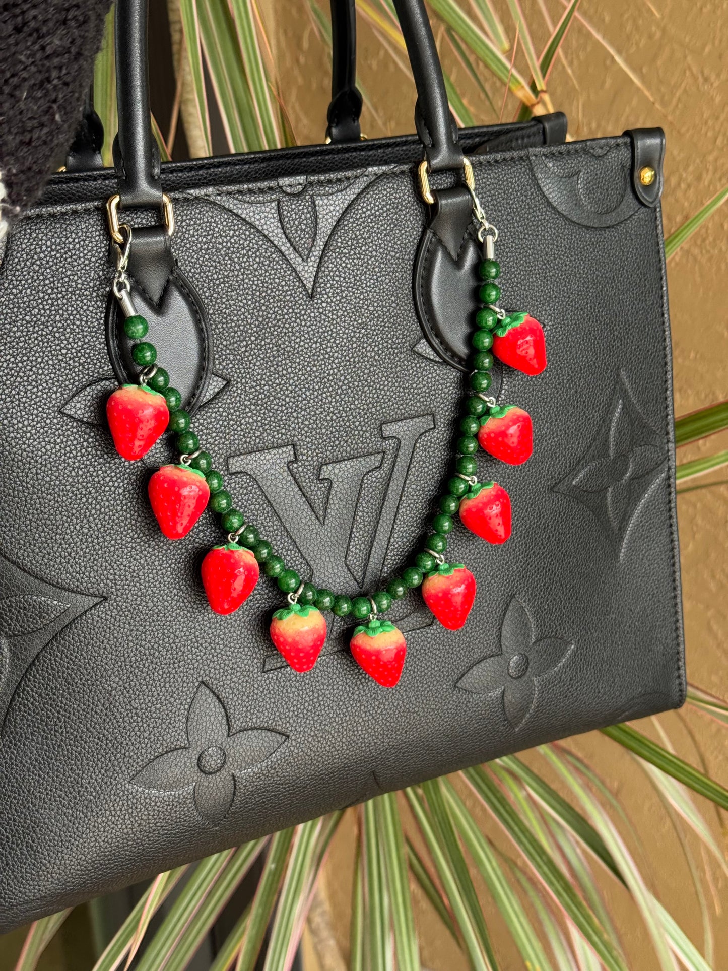 14" Strawberry Bag Charm