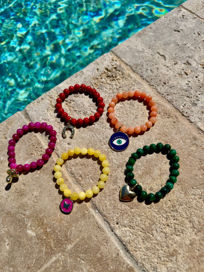 Colorful beaded armparty bracelet stack — AVINZIA handmade jewelry