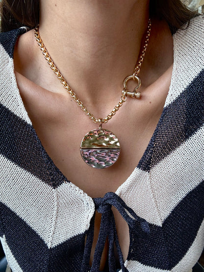 Hammered Medallion Necklace