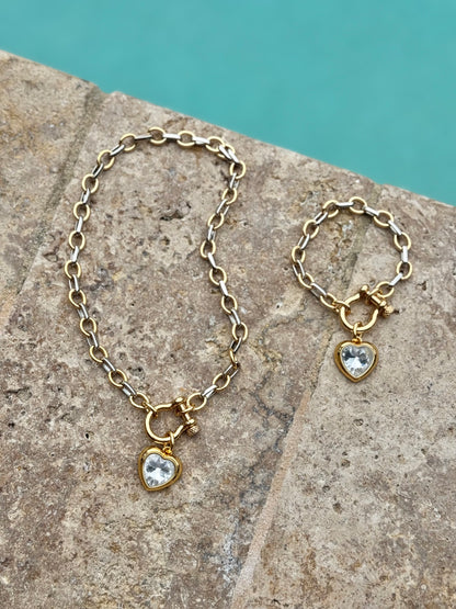 Mixed Love Horseshoe Necklace