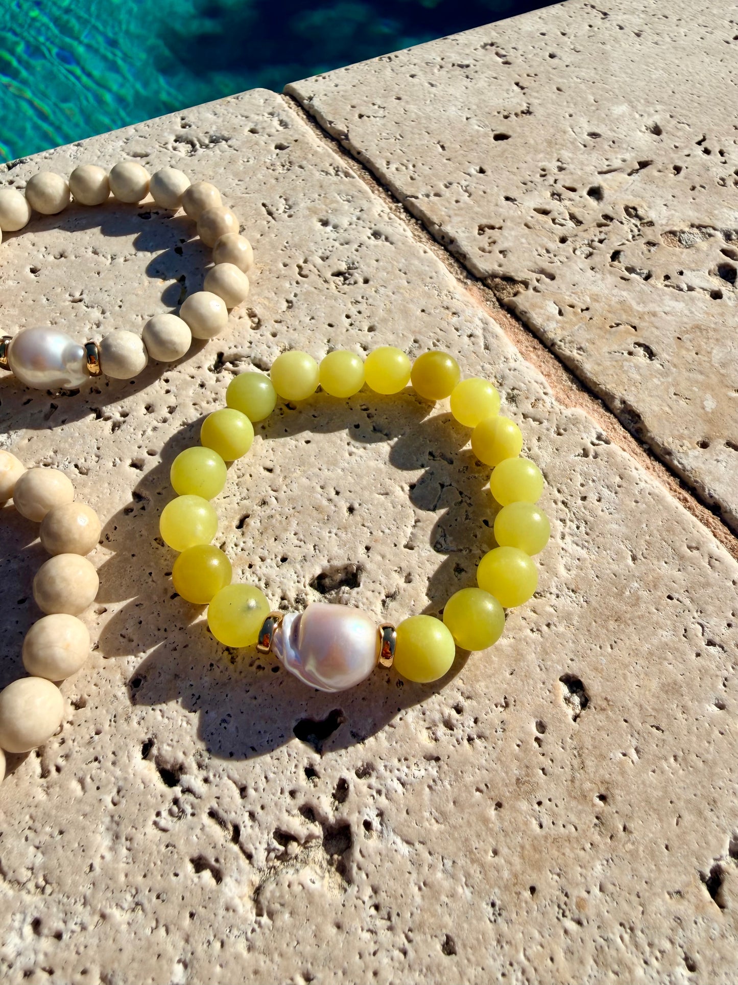 Gemstone Baroque Pearl Bracelet