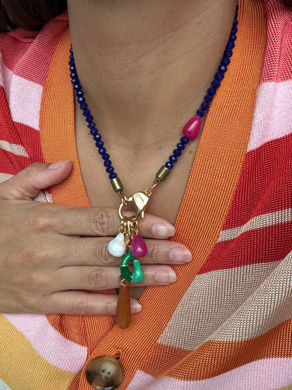 Initial cluster charm necklace — AVINZIA handmade jewelry