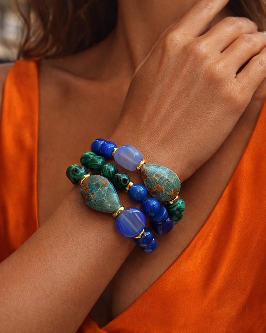 Green & Blue Necklace & Bracelet