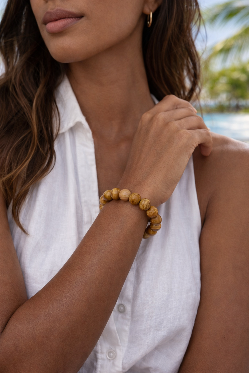 Tigerskin Beaded Bracelet