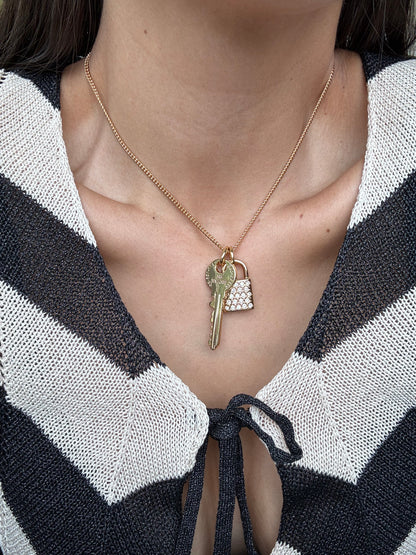 Key & Lock Charms Necklace