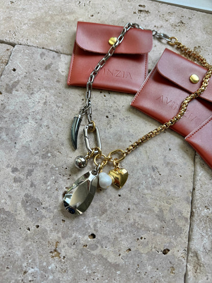 Multi Charms Lariat Necklace