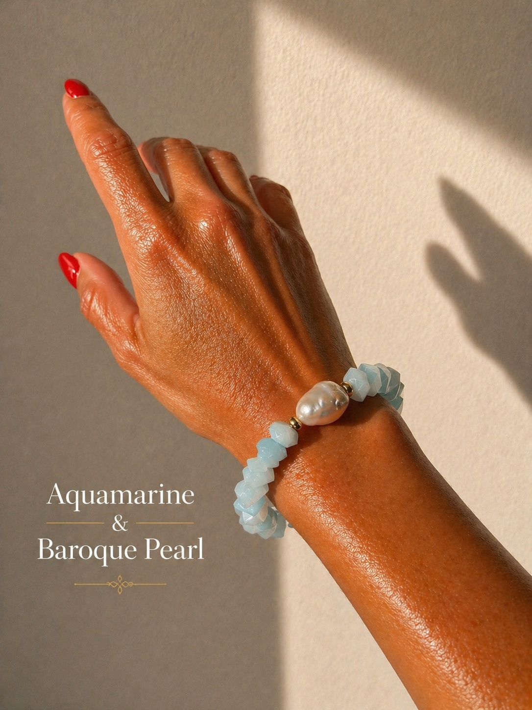 Nugget Gemstone & Baroque Pearl Bracelet