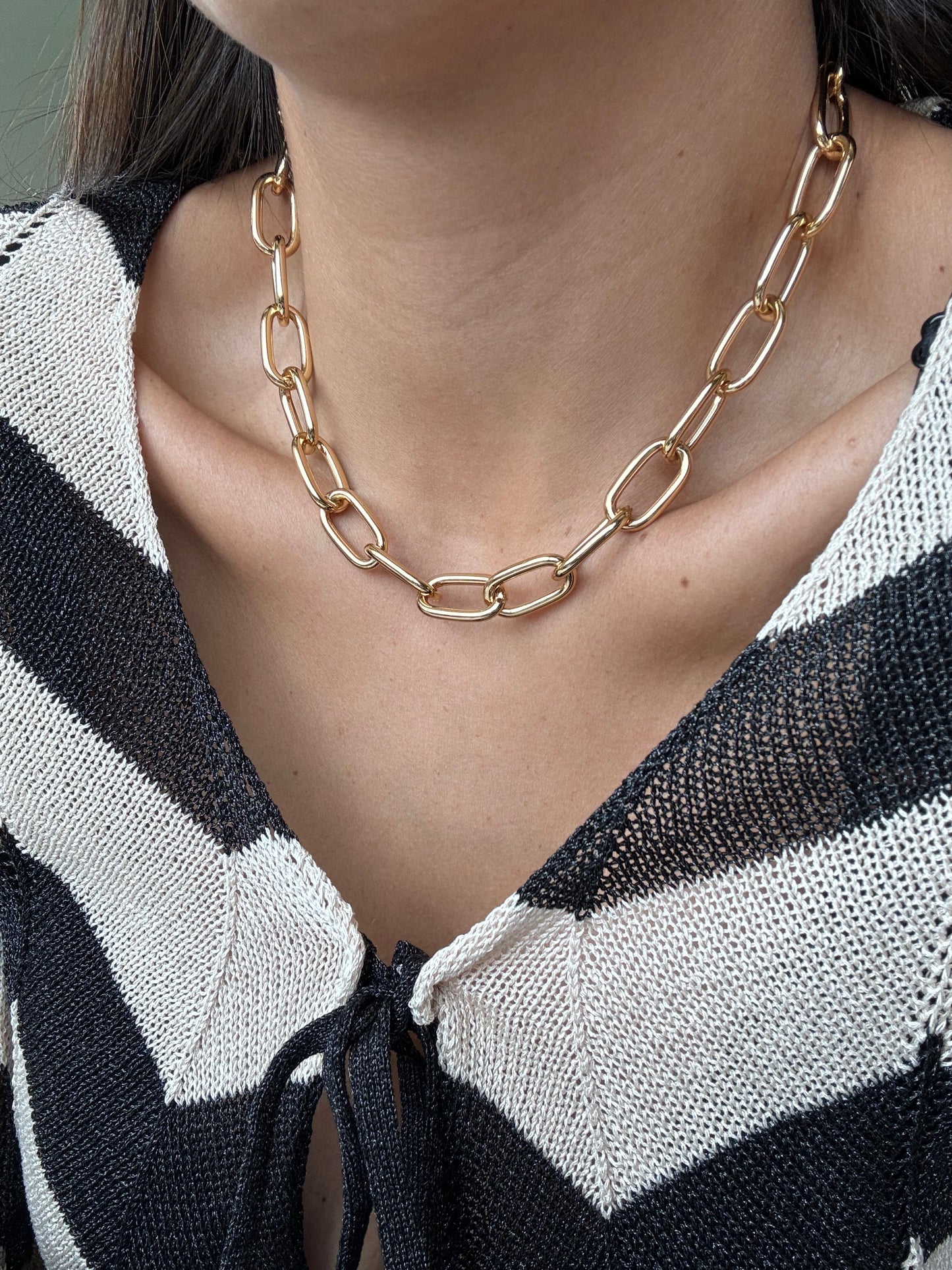 Link Chain Bracelet & Necklace Set