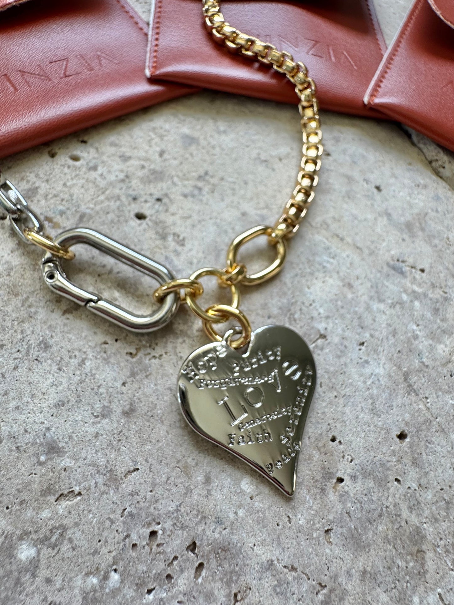 Silver Wish Heart Necklace