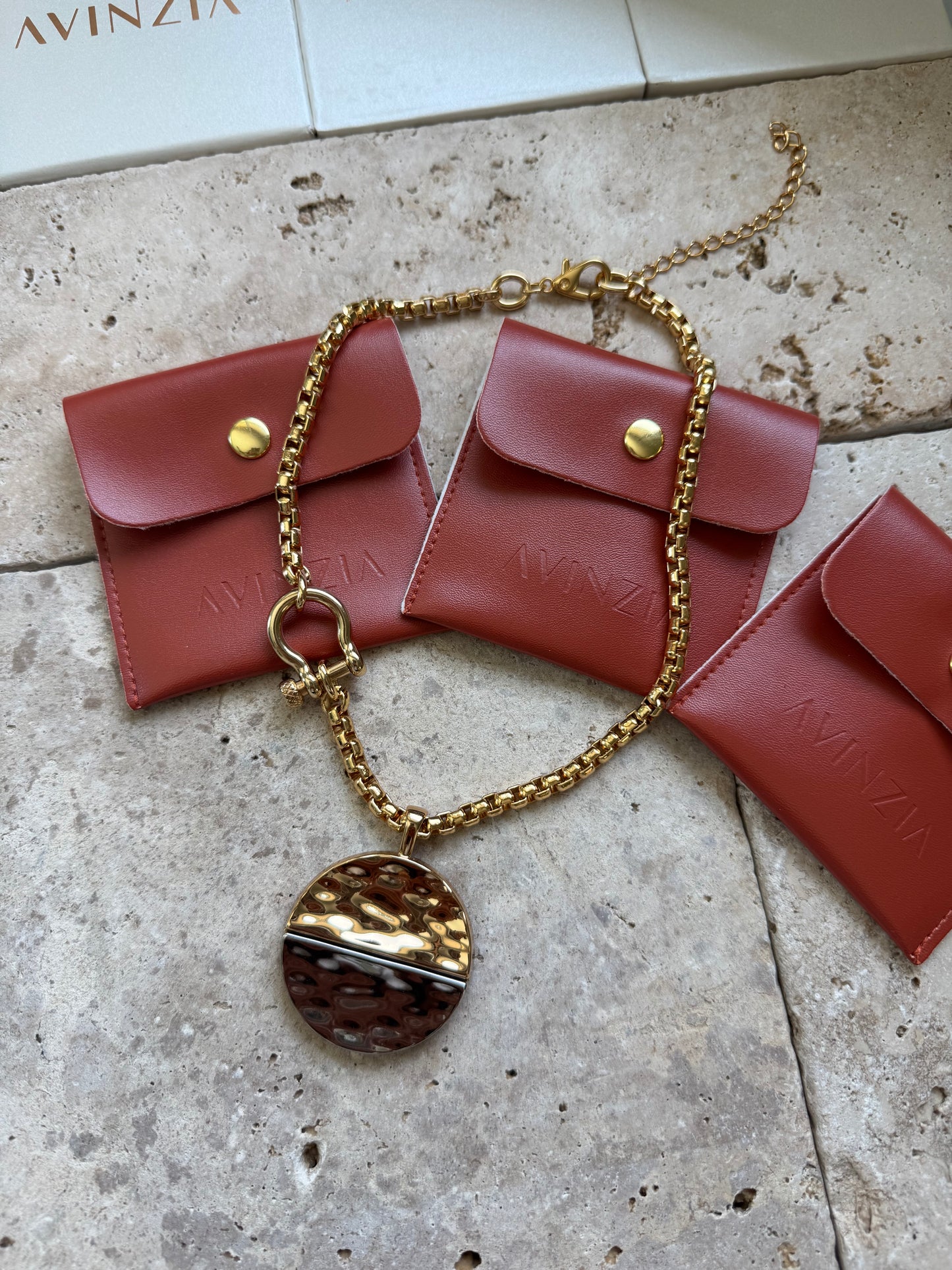 Hammered Medallion Necklace