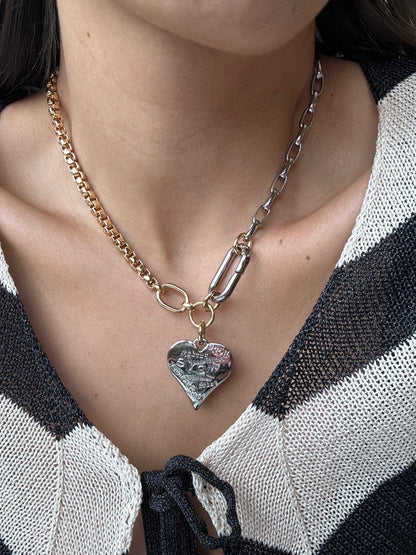 Silver Wish Heart Necklace