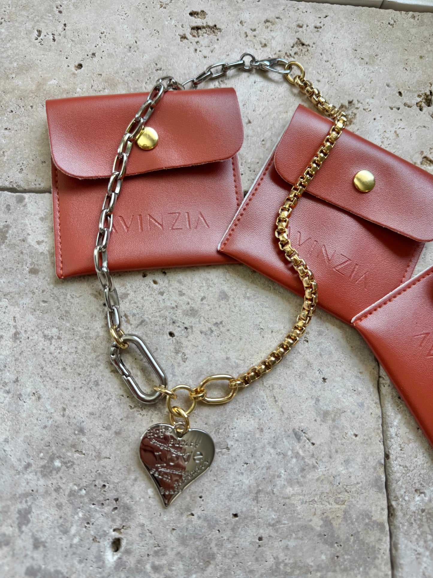 Silver Wish Heart Necklace