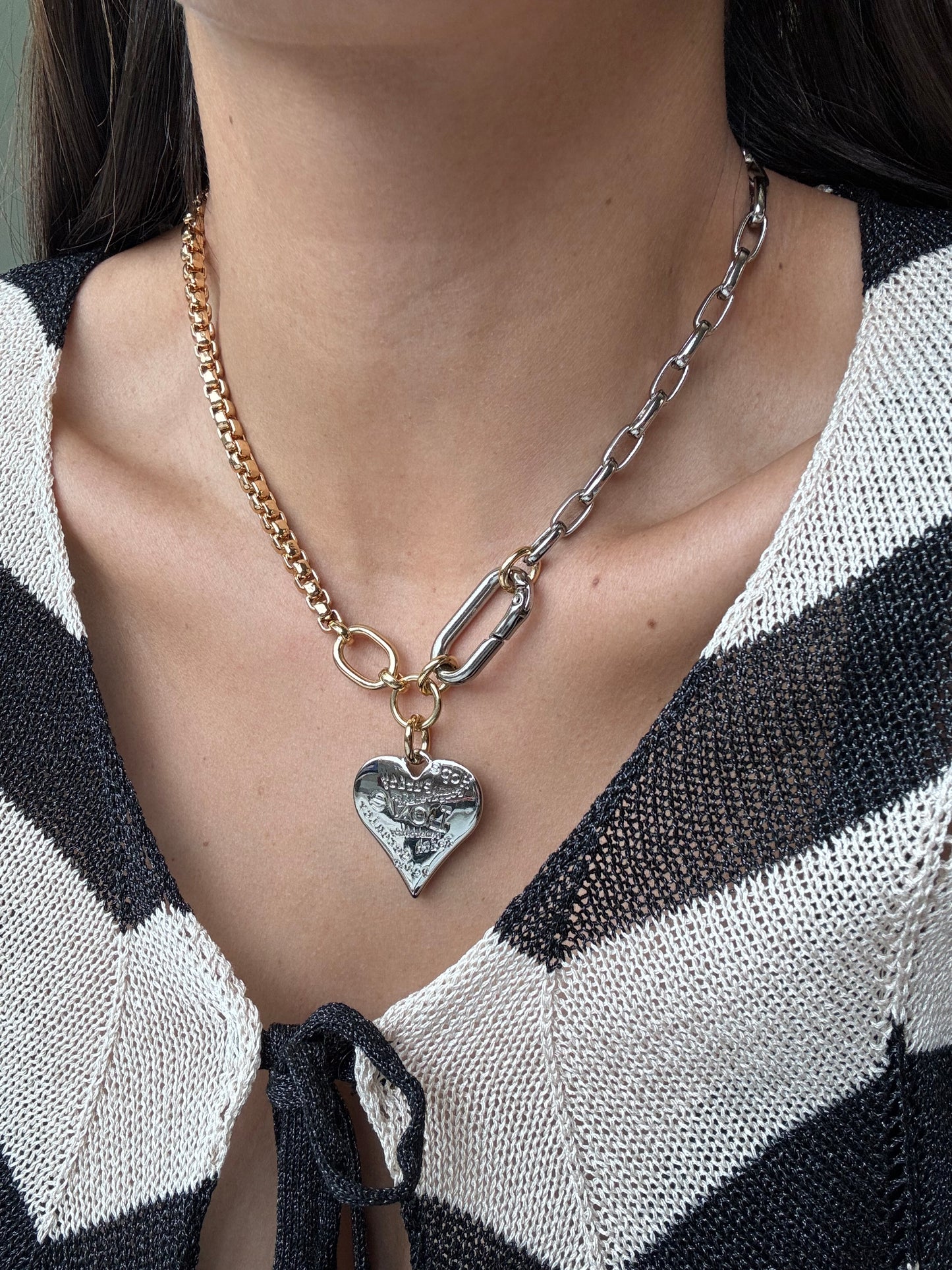 Silver Wish Heart Necklace
