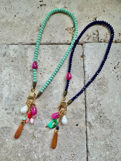 Initial cluster charm necklace — gift-ready handmade jewelry by AVINZIA