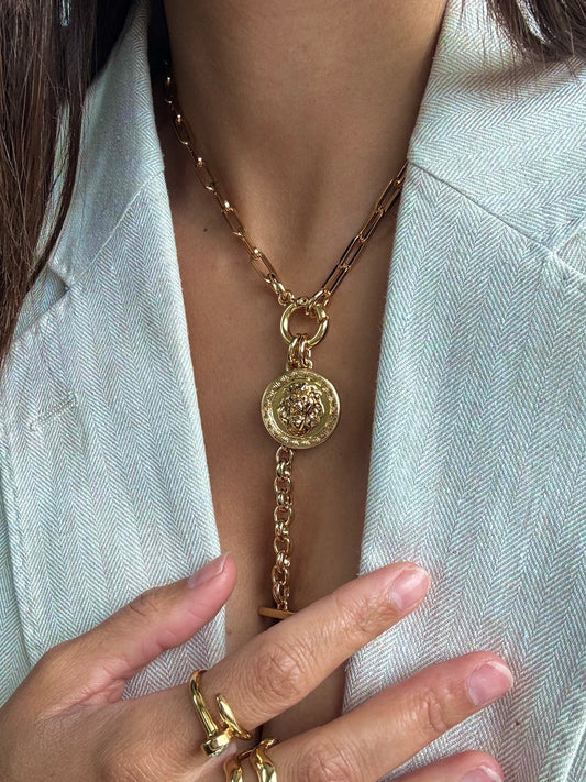 Lion Head Charm Necklace