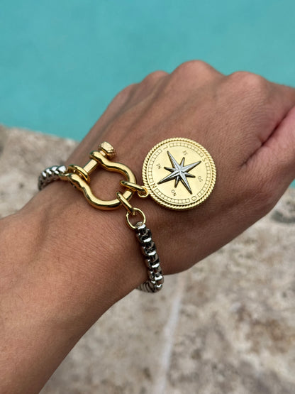 Compass Horseshoe Necklace