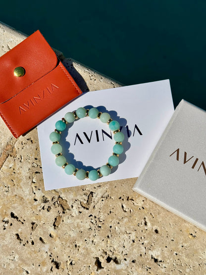 Handmade frosted amazonite bracelet – AVINZIA