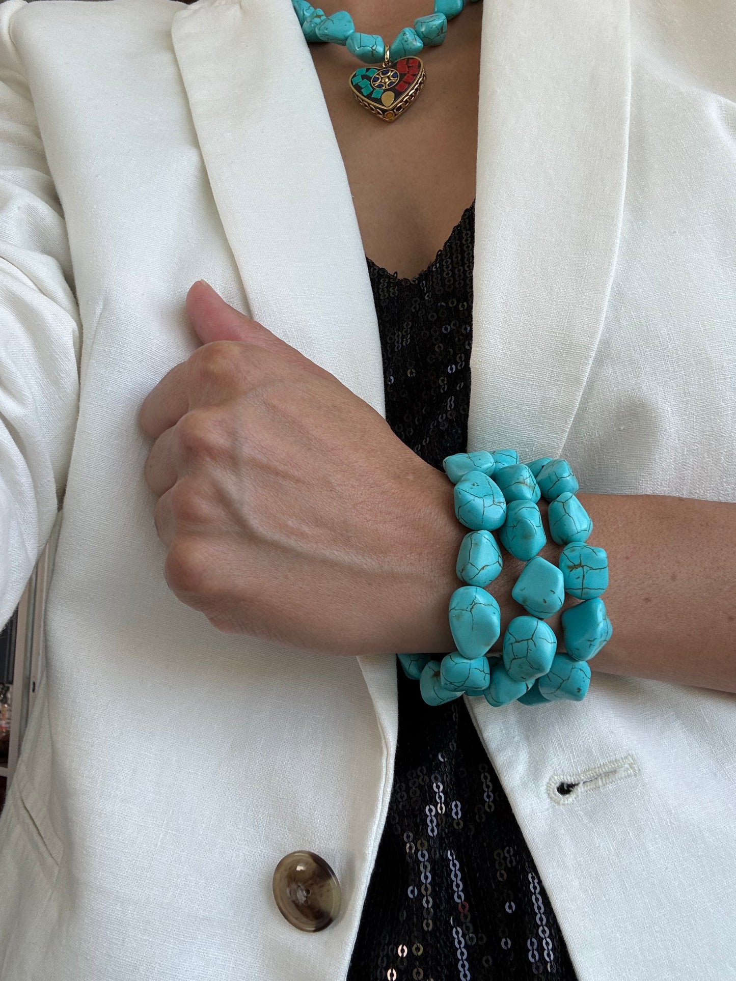 3 Turquoise Bracelets Combo