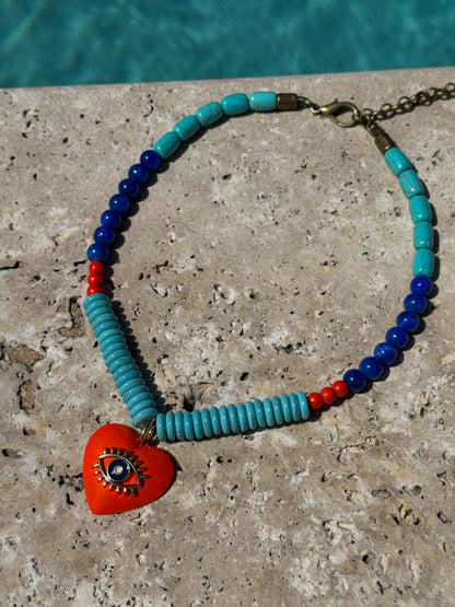 Santorini coastal charm necklace by AVINZIA
