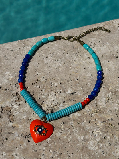 Santorini coastal charm necklace by AVINZIA