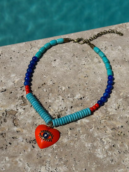 Santorini coastal charm necklace — AVINZIA handmade jewelry