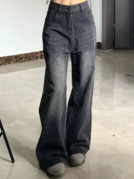 Black Baggy Denim Trousers