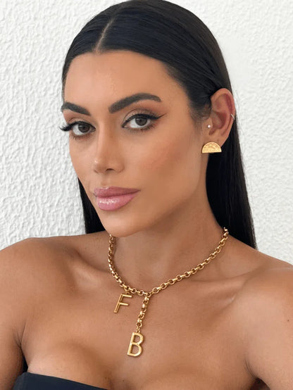 My Love & I Initial Necklace