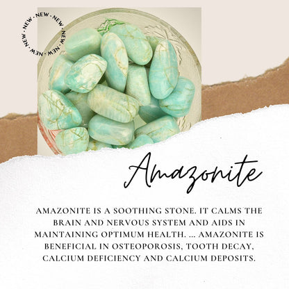 Silver finish amazonite gemstone bead necklace