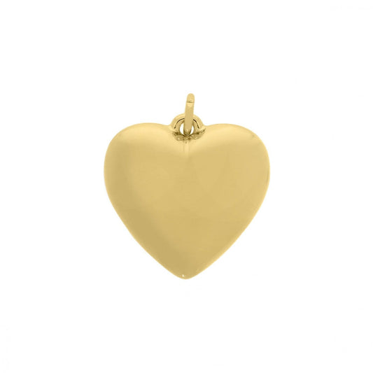 Gold Love Heart Pendant 32mm