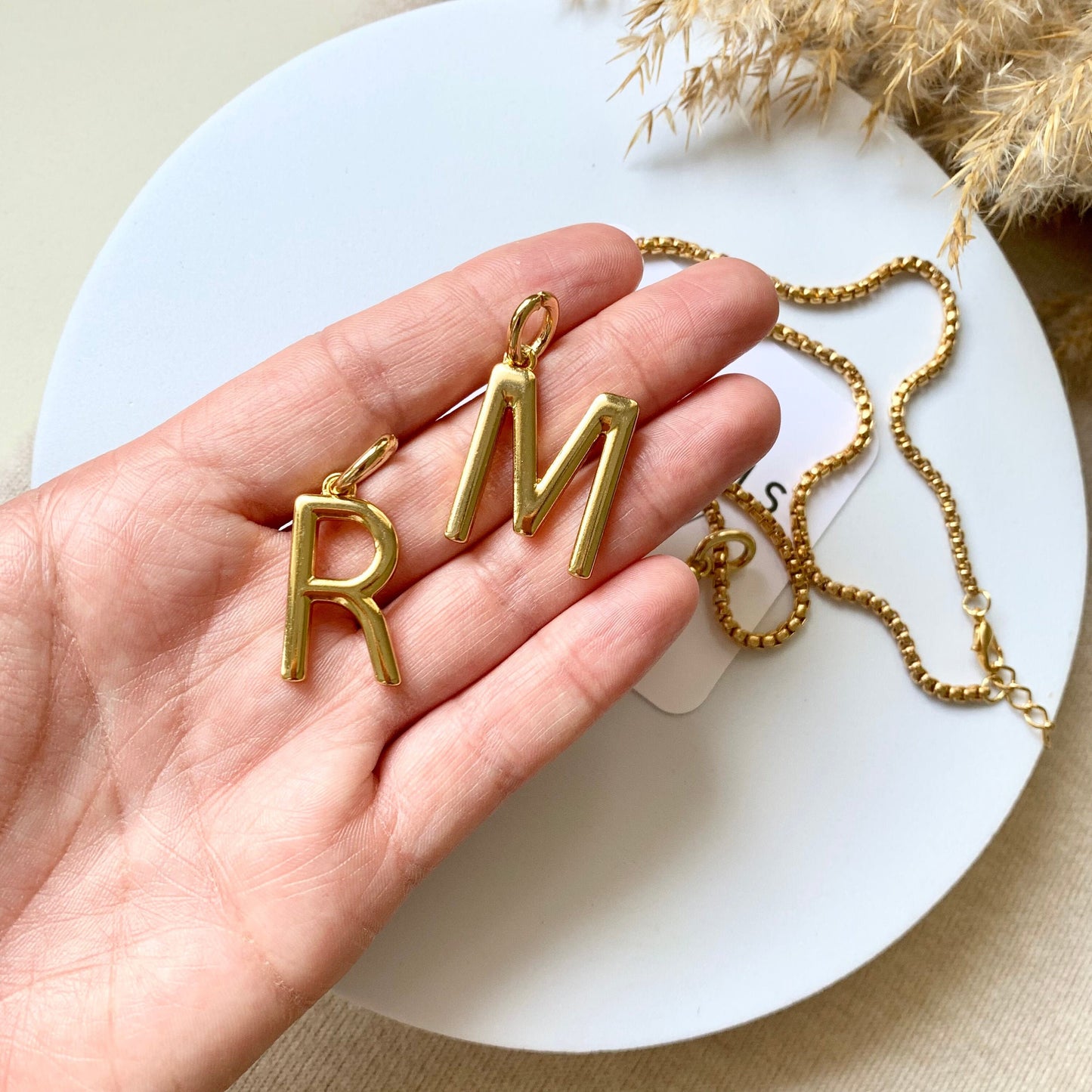 Letter Necklace Gold initial name letter charm Custom name chain necklace Cute necklace | Mothers Day Jewelry Gift | Fashion Jewelry