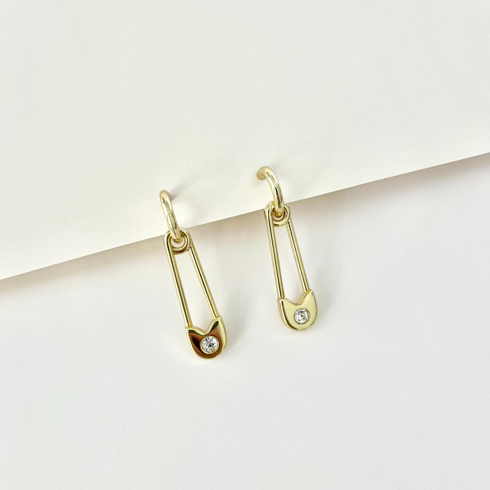 Safety Pin Earrings | Dainty Earrings, Gothic Earrings, Delicate Earrings, Paperclip Earrings, Cute Earrings, Weird Earrings Gift For Mom