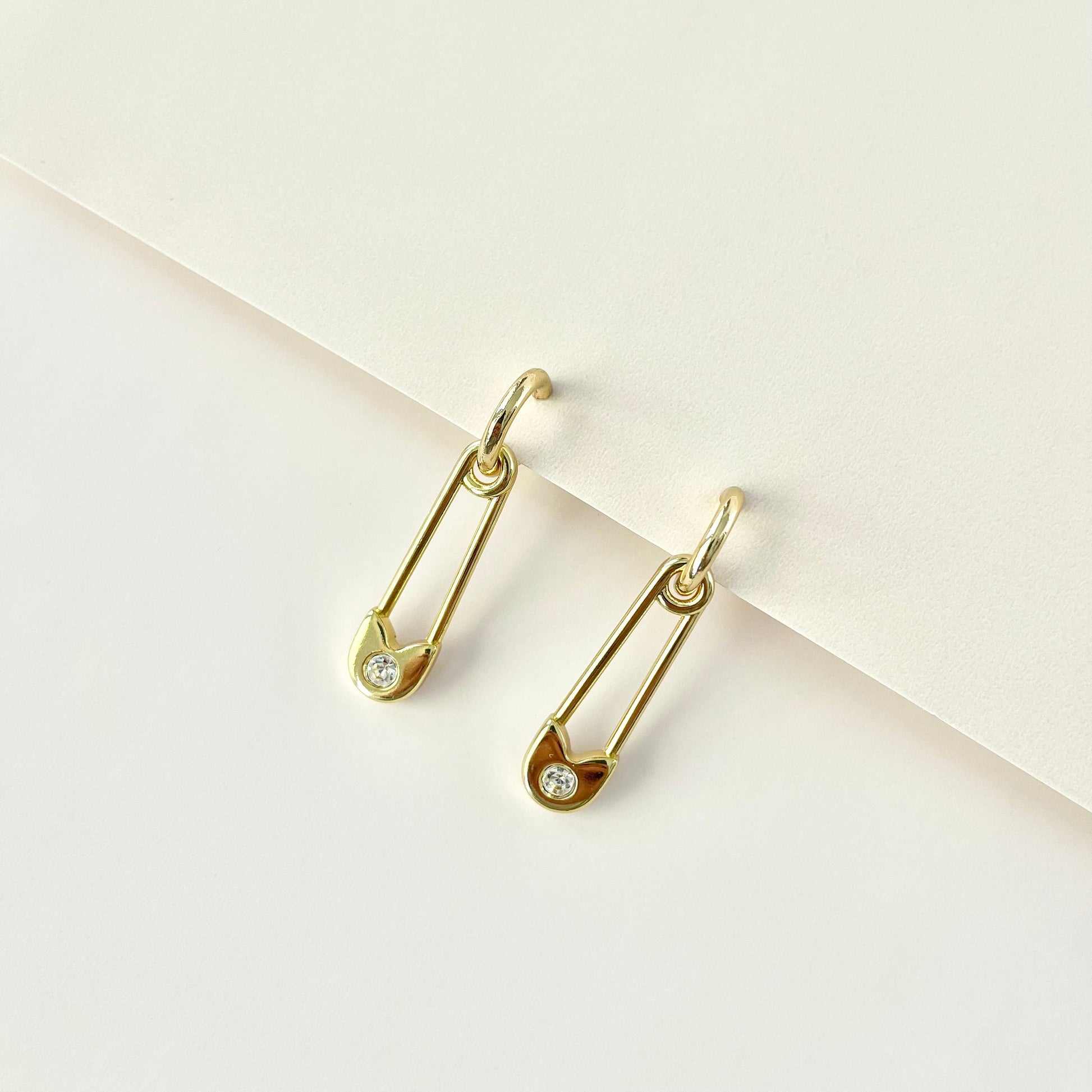 Safety Pin Earrings | Dainty Earrings, Gothic Earrings, Delicate Earrings, Paperclip Earrings, Cute Earrings, Weird Earrings Gift For Mom