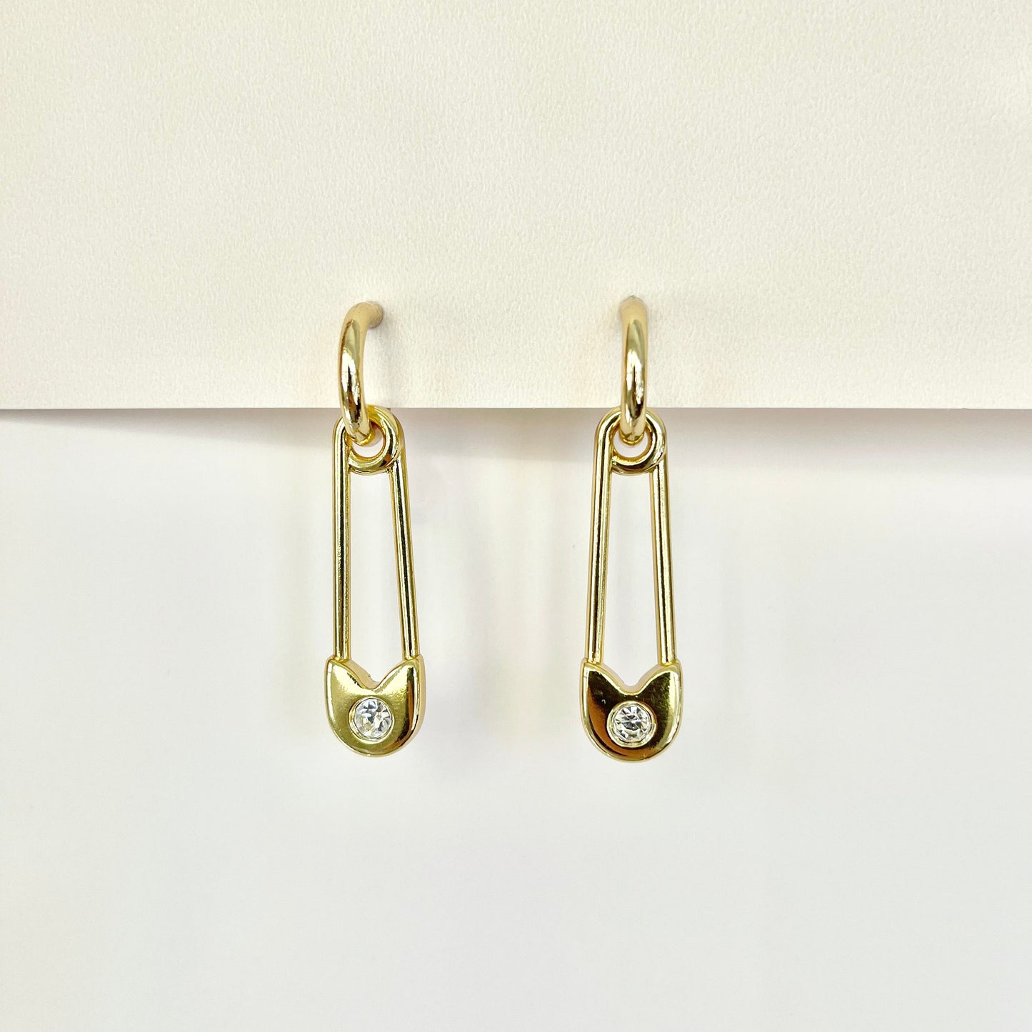 Safety Pin Earrings | Dainty Earrings, Gothic Earrings, Delicate Earrings, Paperclip Earrings, Cute Earrings, Weird Earrings Gift For Mom