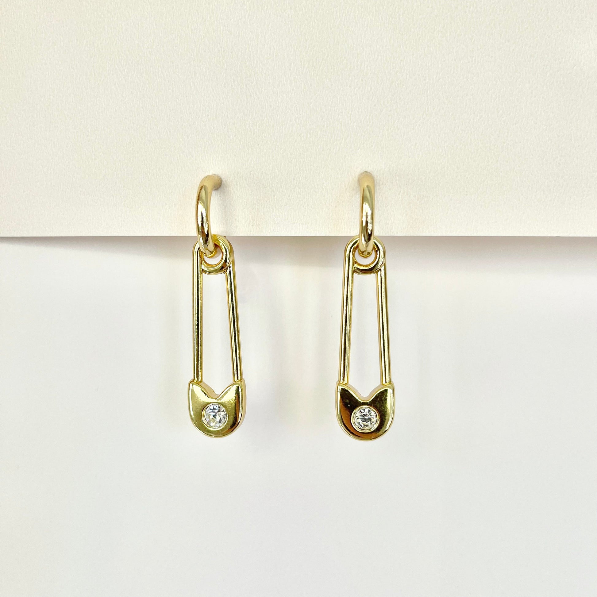 Safety Pin Earrings | Dainty Earrings, Gothic Earrings, Delicate Earrings, Paperclip Earrings, Cute Earrings, Weird Earrings Gift For Mom