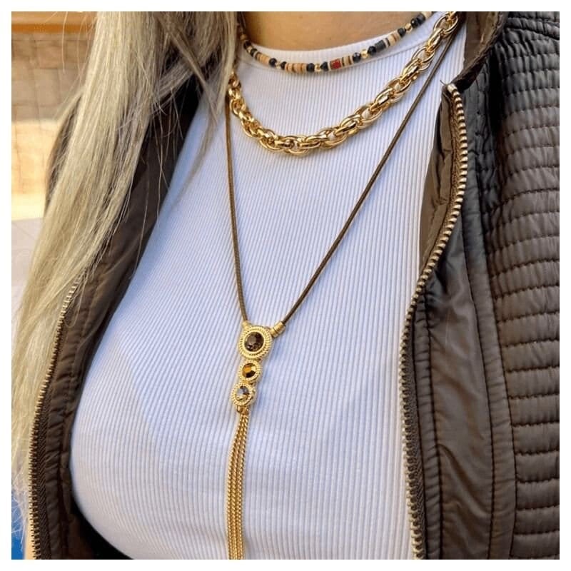 Gold chain necklace set Gold bracelet Gold choker and bracelet Trendy gold choker necklace Layering gold chain necklace Gift for her