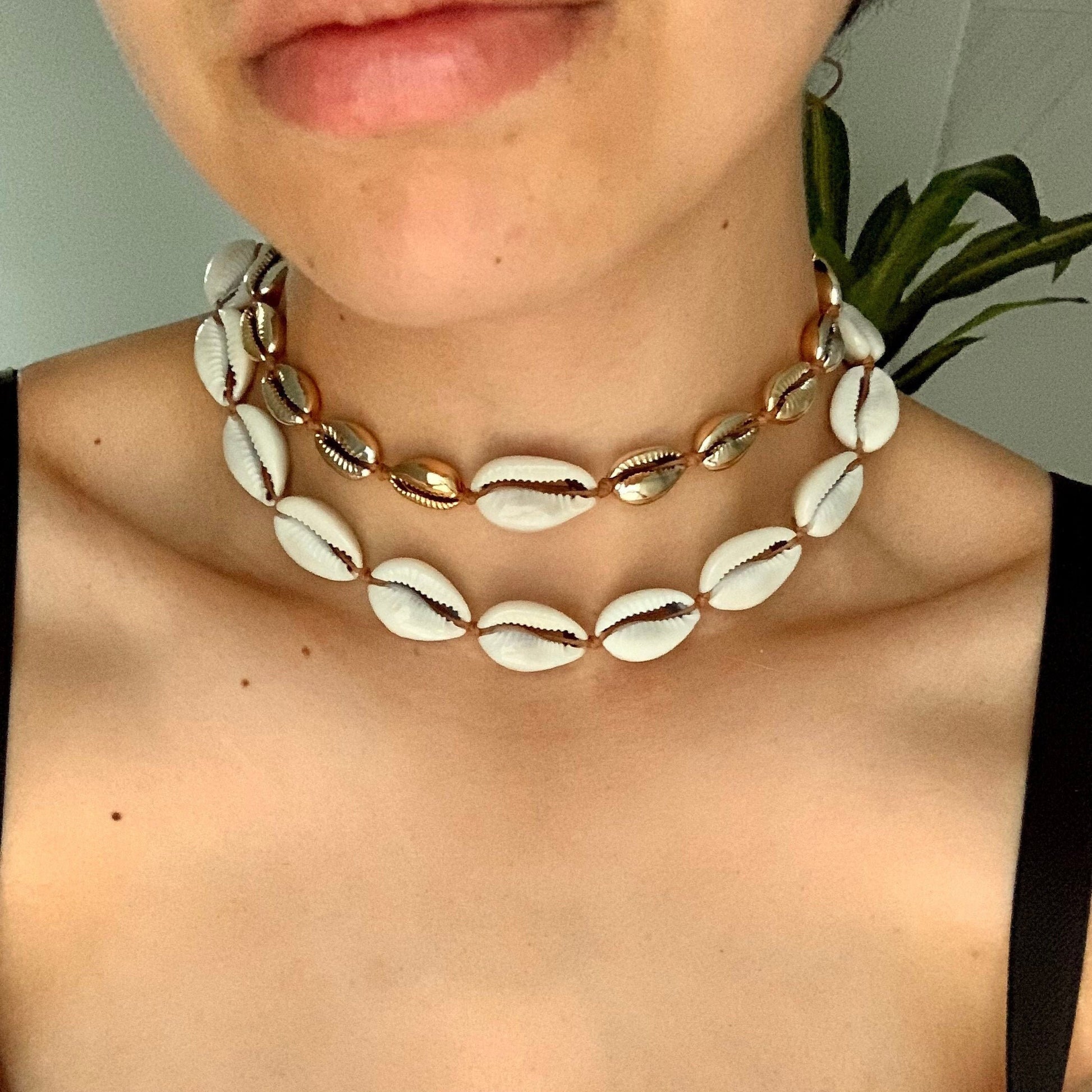 Cowrie Shell Choker | Beach Shell Necklace Seashell Choker Necklace Necklace Layering Handmade Shell Necklace Cute Necklace| Gift For Mom