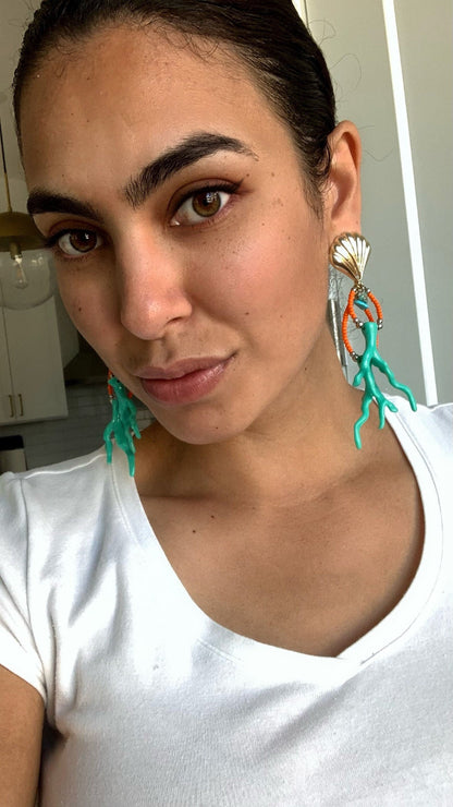 Pink Beaded Bohemian Earrings | Beaded Summer Earrings | Dangling Earrings | Chandelier Earrings for Women | Colorful Earrings