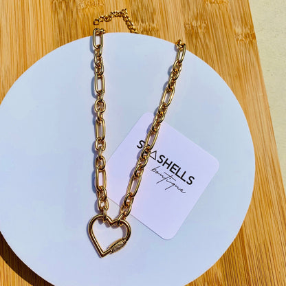 Lion charm carabiner necklace option by AVINZIA