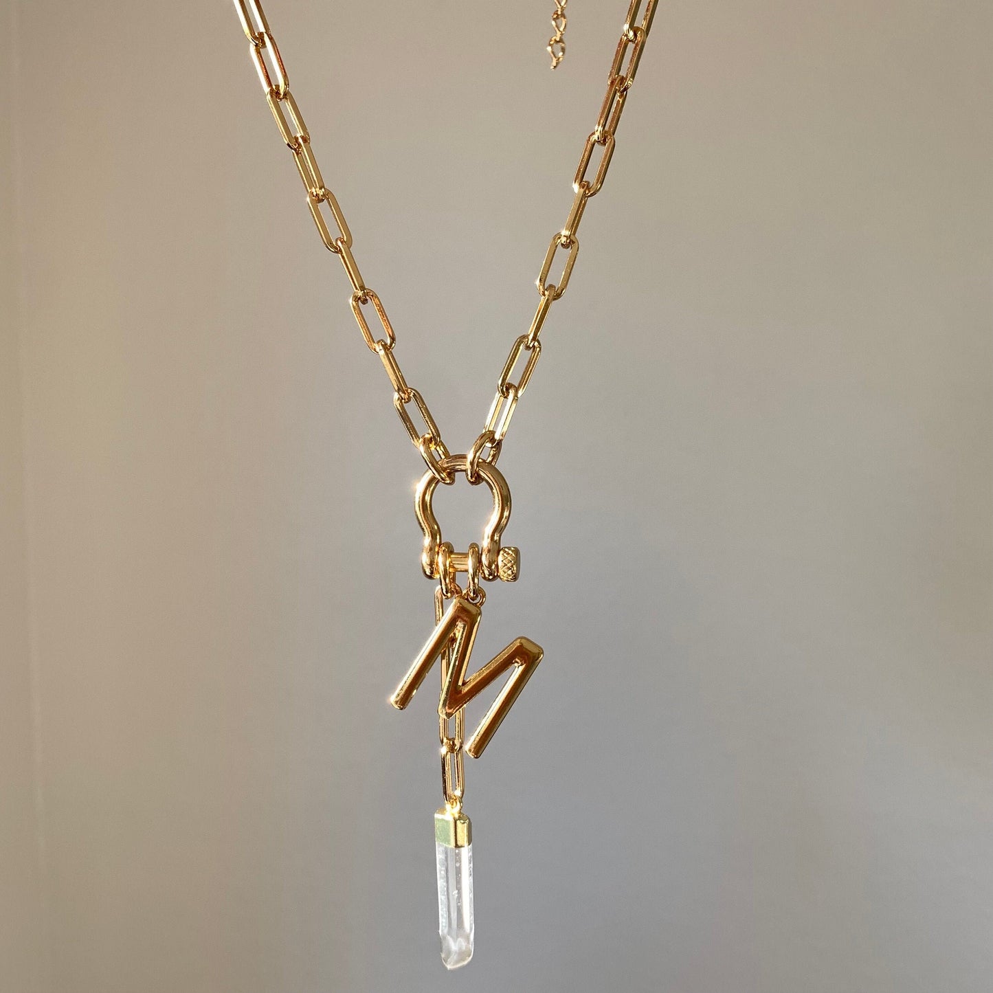 Monogram Carabiner Necklace