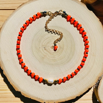 Colorful boho beaded necklace for women