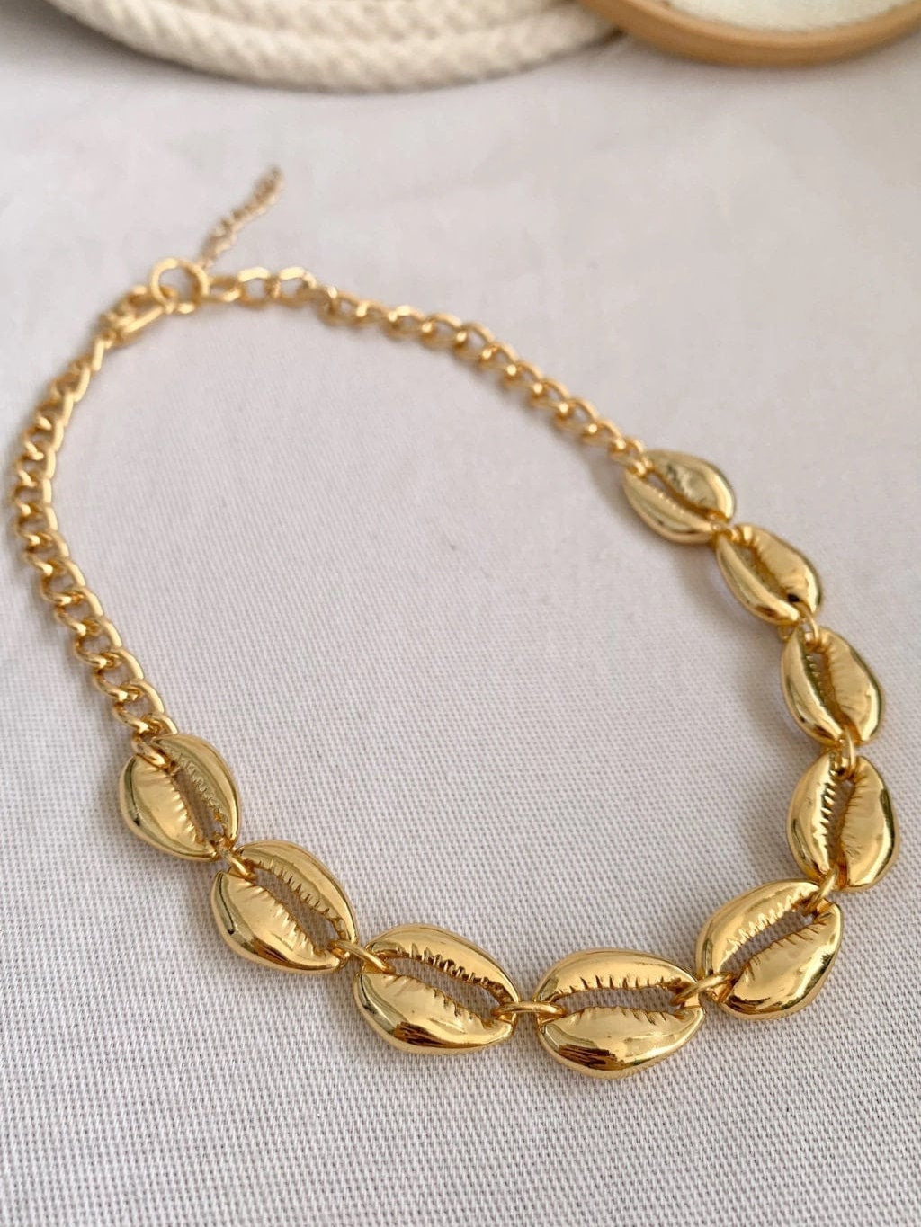 Gold Cowrie Shell Charm Choker Necklace | Mermaid Layered Necklace| Gift for Mom | Mothers Day Jewelry Gift | Fashion Jewelry | Gift for Her