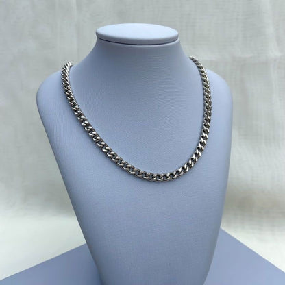 Cuban Link Choker Necklace | Gold Filled Curb Chain Necklace | Silver Cuban Chain Choker | Chain Necklace | Minimalist Silver Jewelry