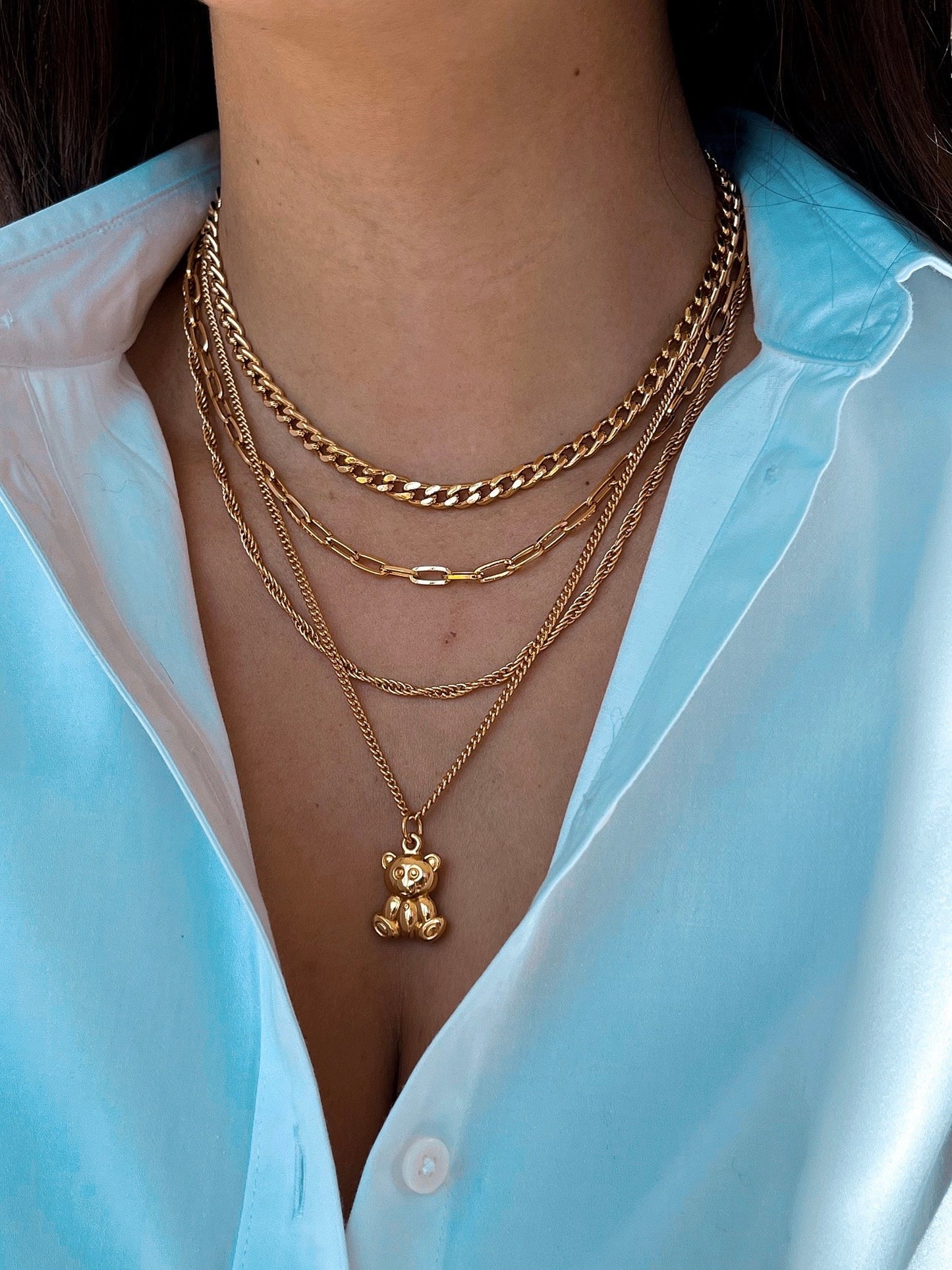 Kylie Jenner Puffed Bear Necklace