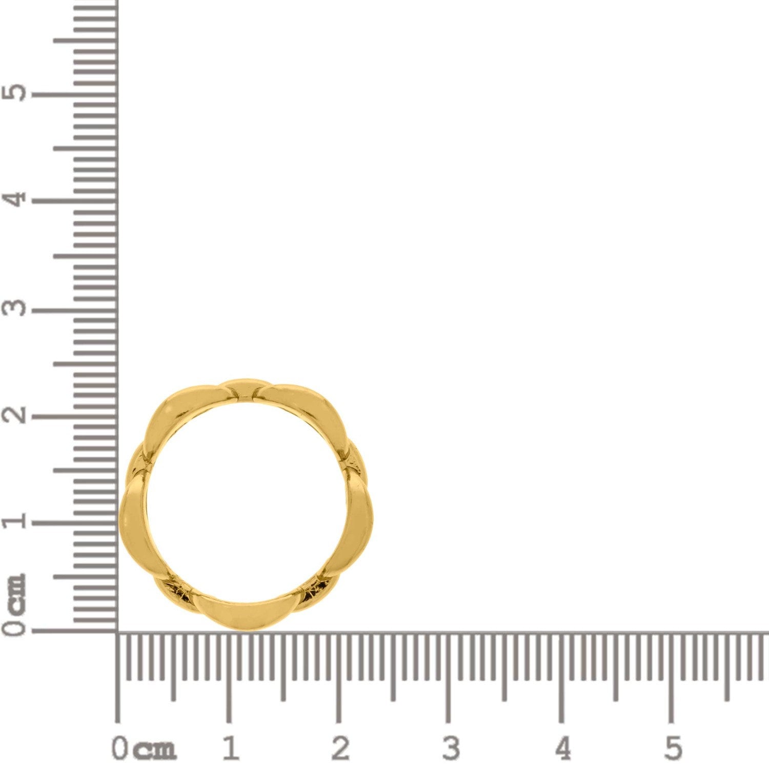 Gold Puffed Mariner Chain Ring