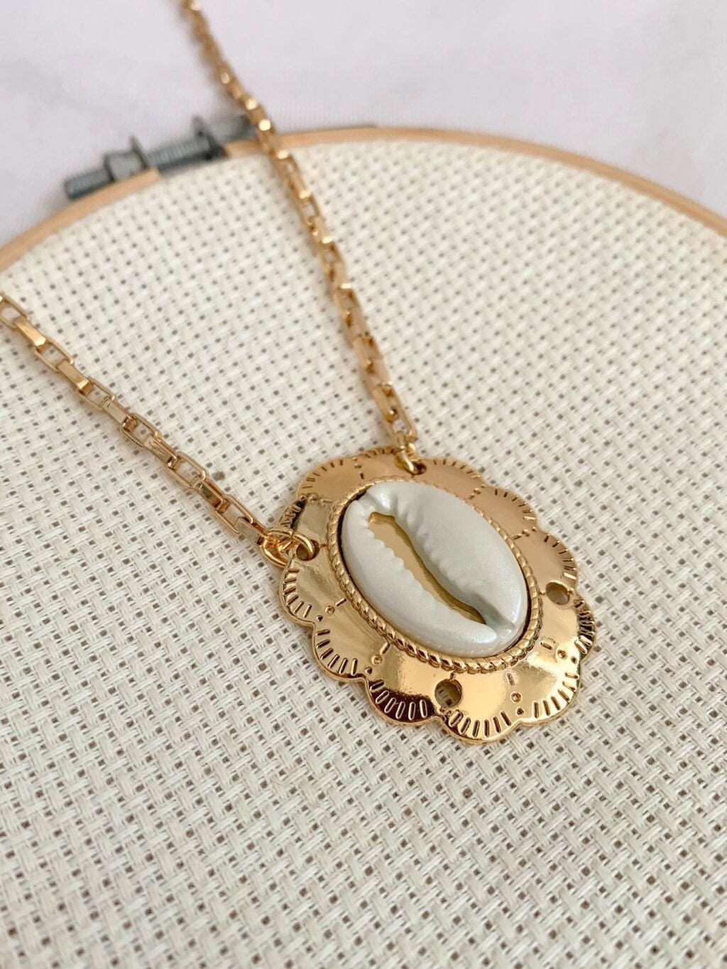 Gold Cowrie Shell Charm Choker Necklace | Mermaid Layered Necklace| Gift for Mom | Mothers Day Jewelry Gift | Fashion Jewelry | Gift for Her