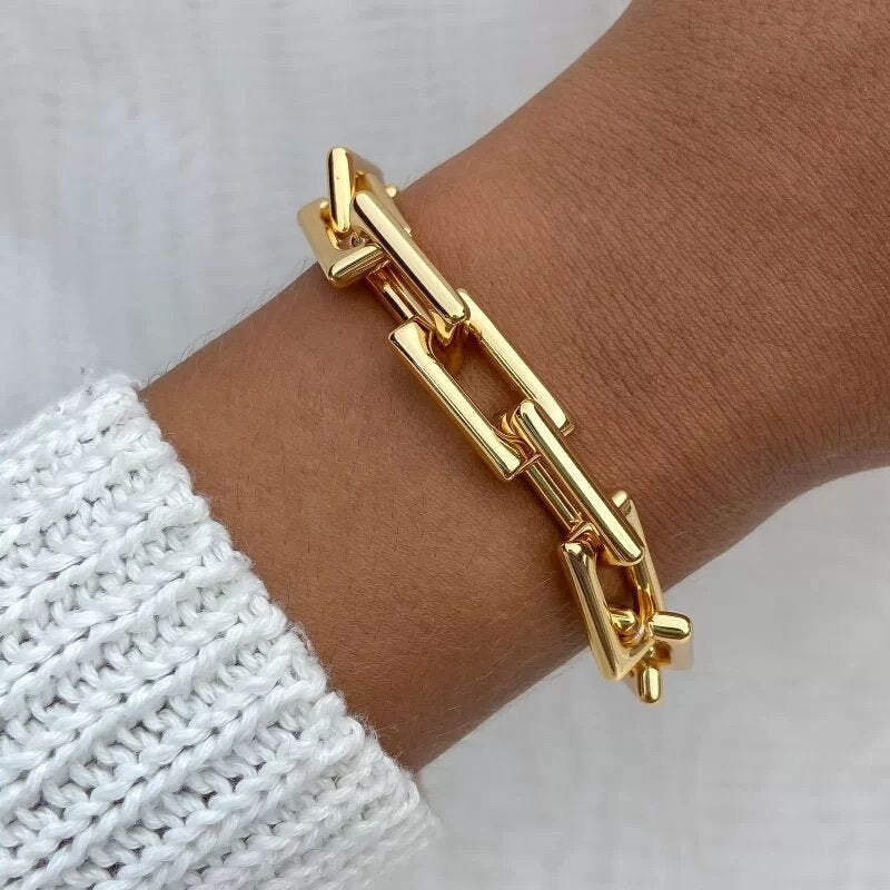 Gold Link Chain Bracelet